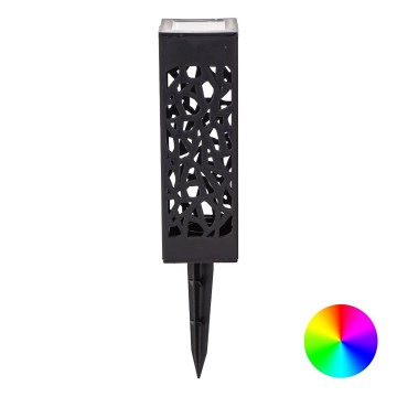 Aigostar - Светодиодная RGB-лампа на солнечной батарее LED/0,006W/1,2V 28,5 см черный IP44