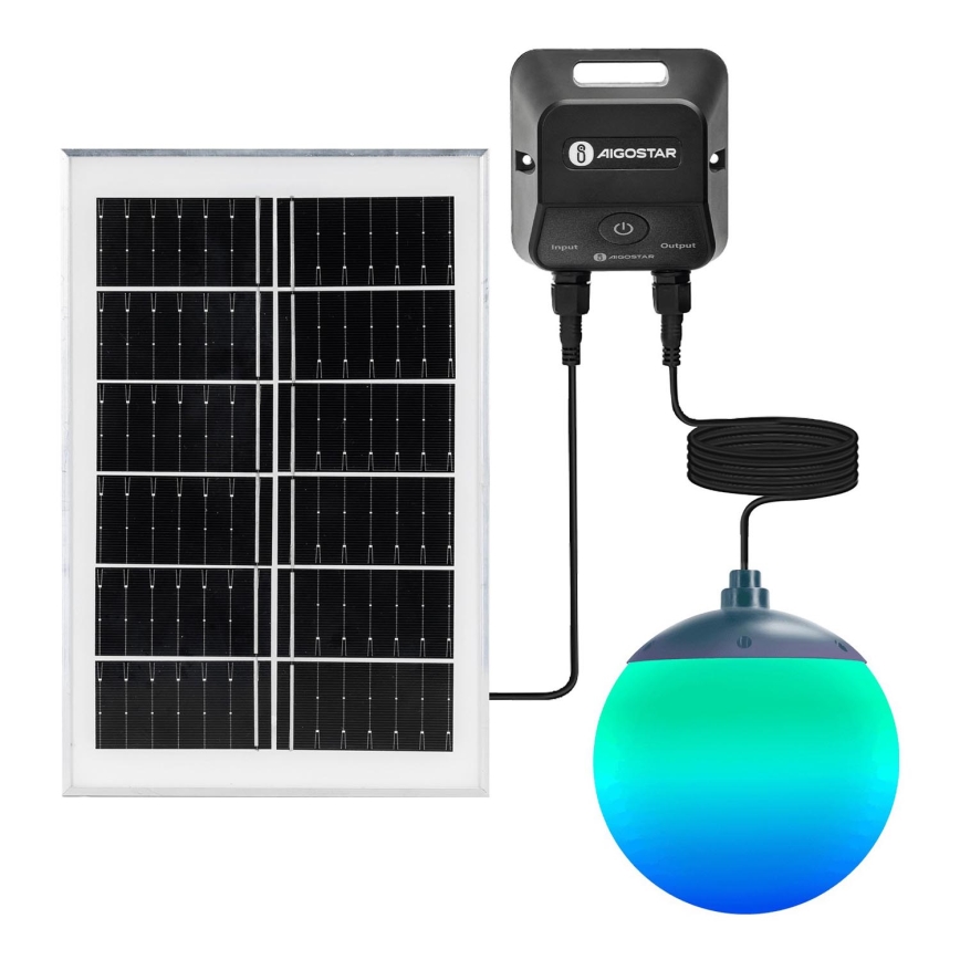 Aigostar - Светодиодная RGB-люстра на солнечной батарее с регулированием яркости MESH LED/20W/3,7V 4000 mAh 2700K-6500K IP65 диаметр 15 см