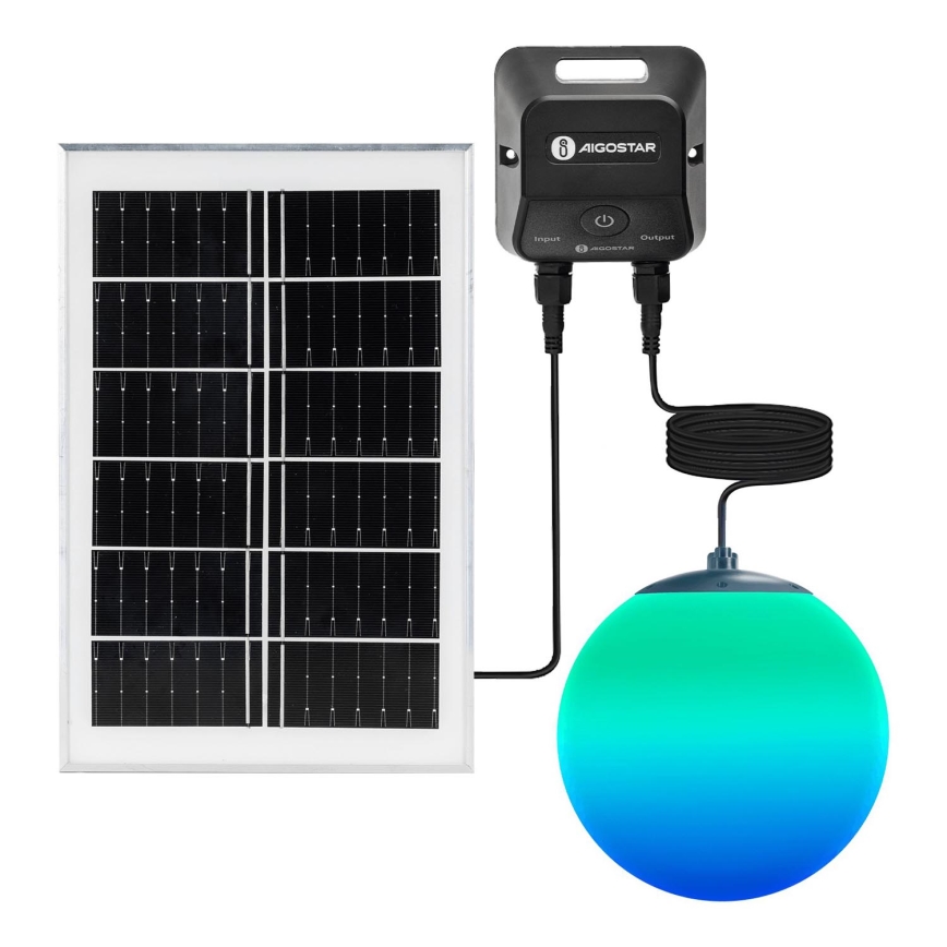 Aigostar - Светодиодная RGB-люстра на солнечной батарее с регулированием яркости MESH LED/20W/3,7V 4000 mAh 2700K-6500K IP65 диаметр 20 см