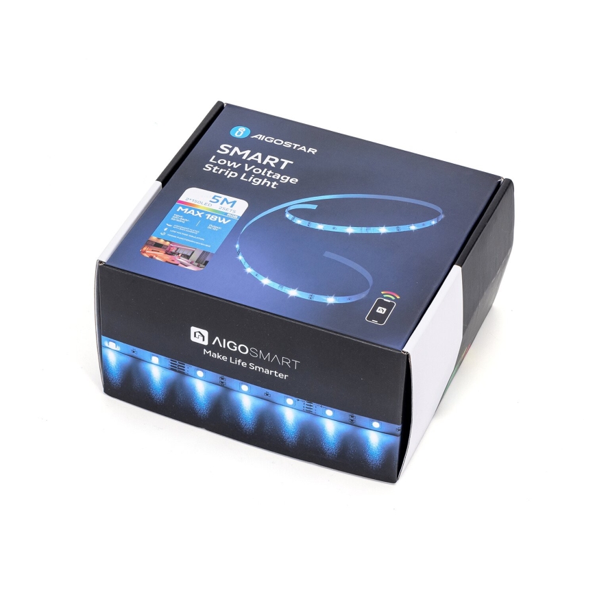 Aigostar - Светодиодная RGBW-лента с регулированием яркости LED/18W/12V 2x5 м Wi-Fi