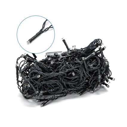 Aigostar - Светодиодная рождественская гирлянда на солнечной батарее 100xLED/8 функций 8x0,6 м 500 mAh IP65 холодный белый