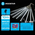 Aigostar - Светодиодная рождественская гирлянда на солнечной батарее 384xLED/13 м IP65 1200 mAh холодный белый
