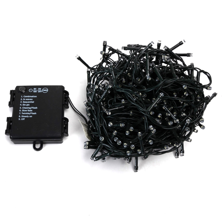 Aigostar - уличная LED-гирлянда, 400 светодиодов, 8 режимов, питание от 4×AA, длина 20,3 м, степень защиты IP44, многоцветная
