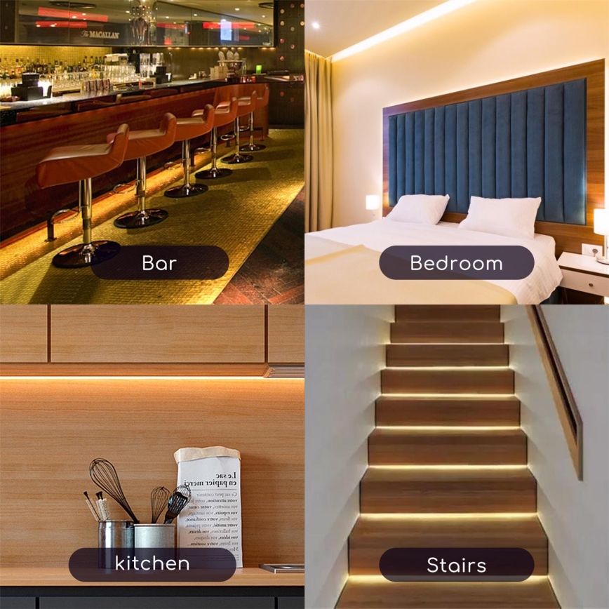 Aigostar - Светодиодная уличная лента с регулированием яркости 5 м LED/18W/12/230V 3000K IP65