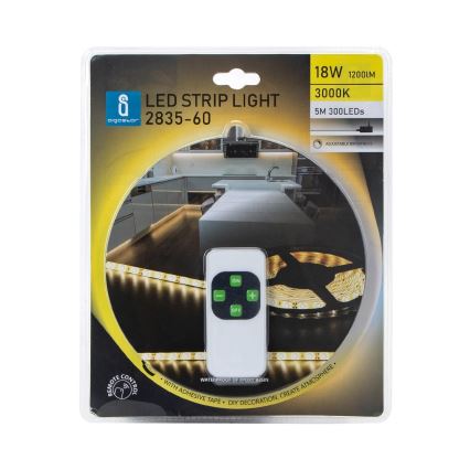 Aigostar - Светодиодная уличная лента с регулированием яркости 5 м LED/18W/12/230V 3000K IP65