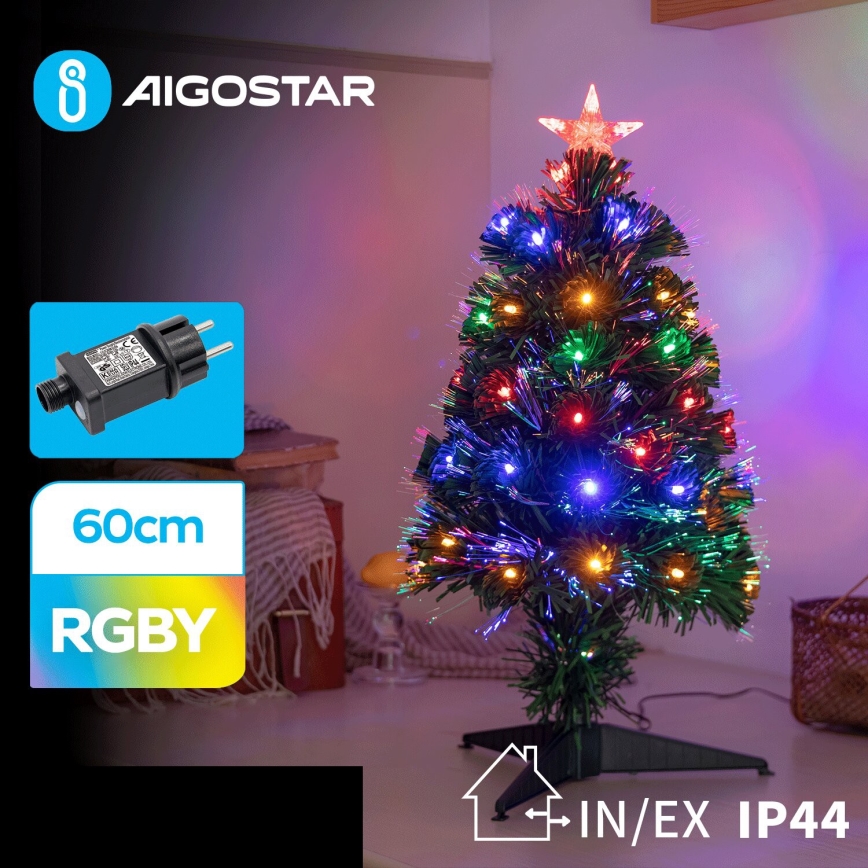 Aigostar - Светодиодная уличная рождественская елка LED/3,6W/230V 60 см IP44 цветной
