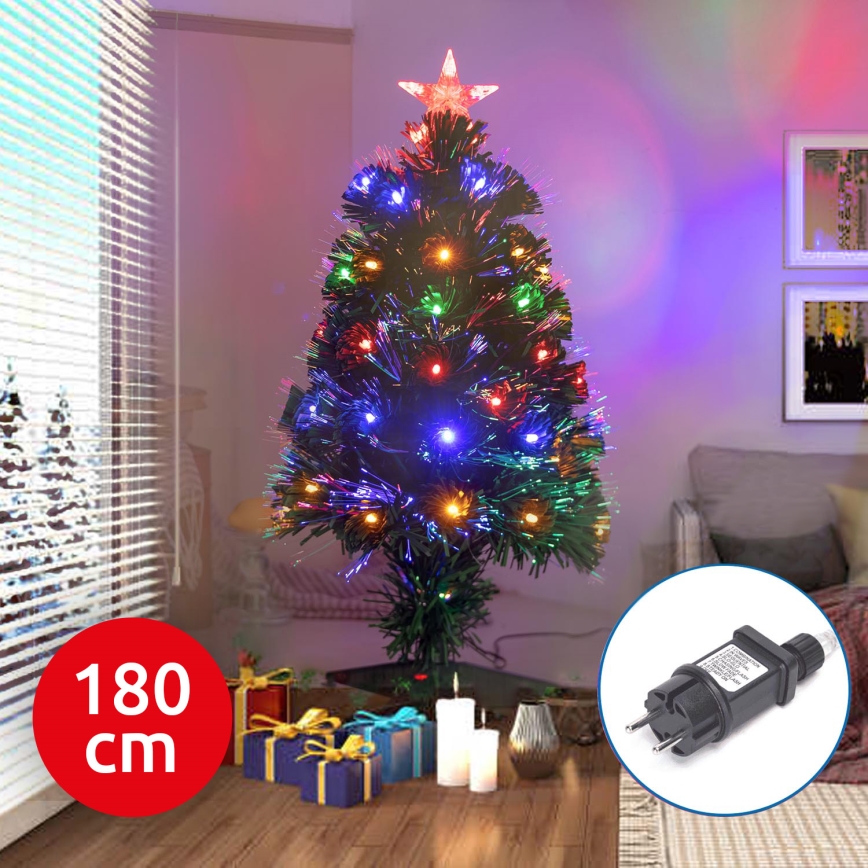 Aigostar - Светодиодная уличная рождественская елка LED/6W/230V 180 см IP44 цветной