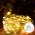 Aigostar - Светодиодная уличная рождественская гирлянда 150xLED/8 функций 3xAA 15,3 м IP44 теплый белый