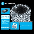 Aigostar - Светодиодная уличная рождественская гирлянда 200xLED/8 функций 13 м IP44 холодный белый
