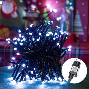 Aigostar - Светодиодная уличная рождественская гирлянда 200xLED/8 функций 8 м IP44 холодный белый