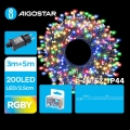 Aigostar - Светодиодная уличная рождественская гирлянда 200xLED/8 функций 8 м IP44 цветной