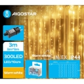 Aigostar - Светодиодная уличная рождественская гирлянда 300xLED/8 функций 6x3 м IP44 теплый белый