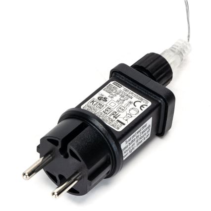 Aigostar - Светодиодная уличная рождественская гирлянда 50xLED/8 функций 8 м IP44 теплый белый