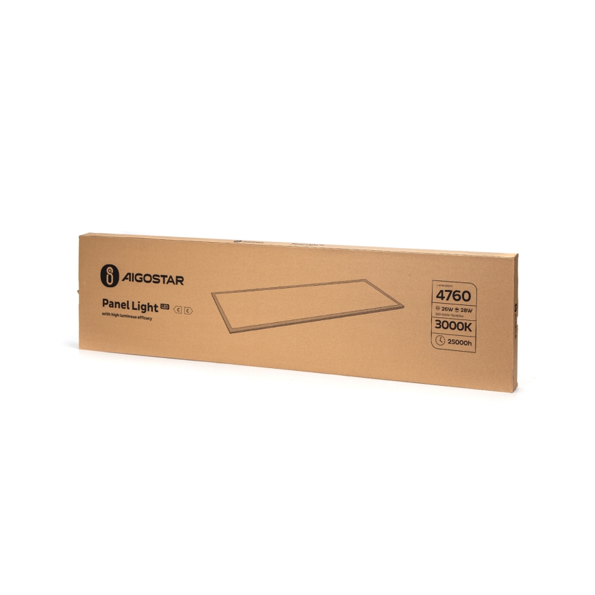 Aigostar - Светодиодная встроенная панель LED/28W/230V 120x30 см 3000K
