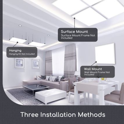 Aigostar - Светодиодная встроенная панель LED/40W/230V 3000K/4000K/6500K 60x60 см белый