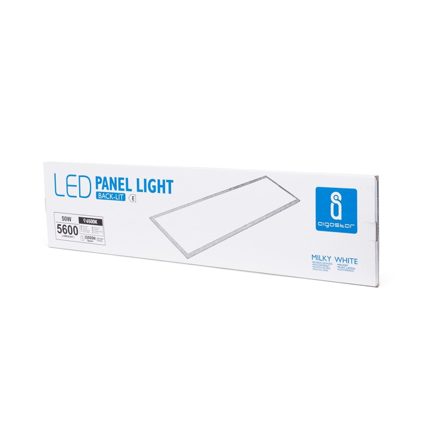 Aigostar - Светодиодная встроенная панель LED/50W/230V 6500K 120x30 см белый