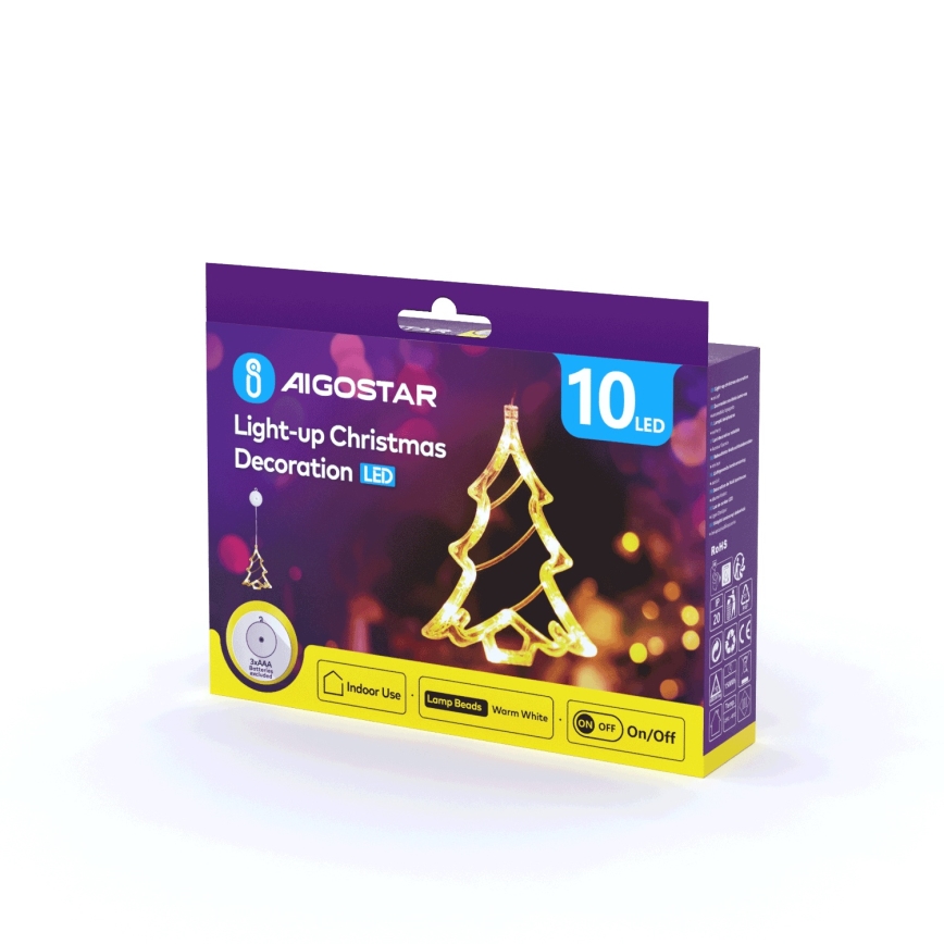 Aigostar - Светодиодное рождественское украшение LED/3xAAA дерево 20 см