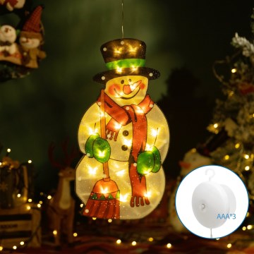 Aigostar - Светодиодное рождественское украшение LED/3xAAA снеговик 25 см