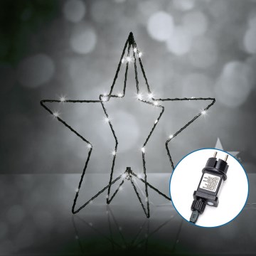 Aigostar - Светодиодное уличное рождественское украшение 3,6W/230V звезда 30 см IP44 холодный белый
