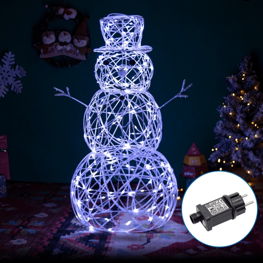 Aigostar - Светодиодное уличное рождественское украшение 3,6W/31/230V 6500K 120 см IP44 снеговик