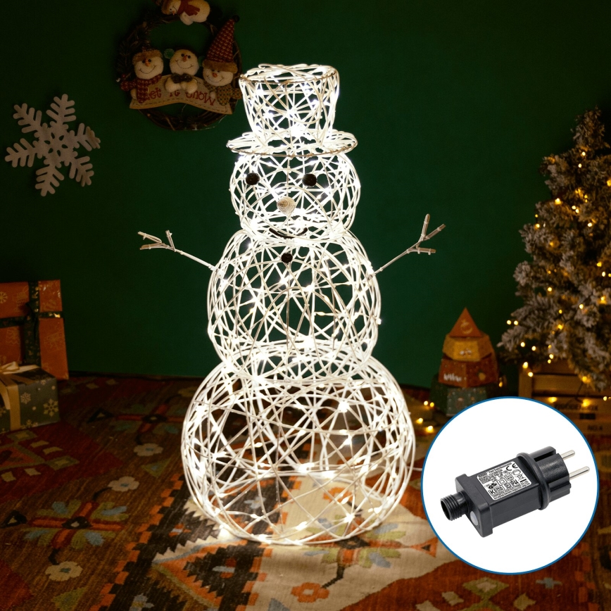 Aigostar - Светодиодное уличное рождественское украшение LED/3,6W/31/230V 2700K 90 см IP44 снеговик