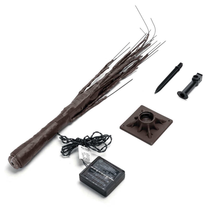 Aigostar - Светодиодное украшение на солнечной батарее 24xLED/2,6 м IP65 300 mAh теплый белый дерево