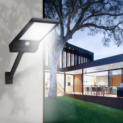 Aigostar - Светодиодный уличный фонарь на солнечной батарее с датчиком LED/3W/3,7V1800 mAh IP44 3000/4000/5000K + дистанционное управление