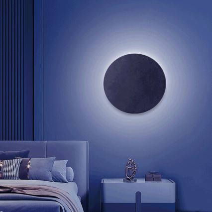 Aigostar - Светодиодный настенный RGBW-светильник с регулированием яркости MESH Smart LED/12W/230V 2700-6500K черный + дистанционное управление