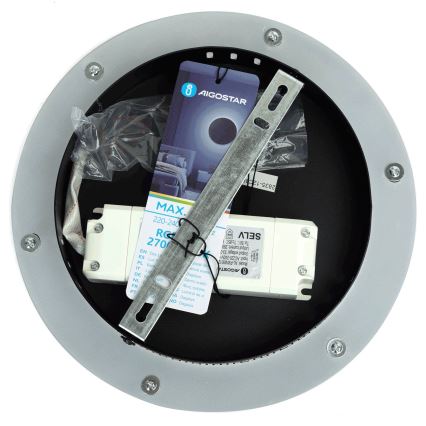 Aigostar - Светодиодный настенный RGBW-светильник с регулированием яркости MESH Smart LED/12W/230V 2700-6500K черный + дистанционное управление