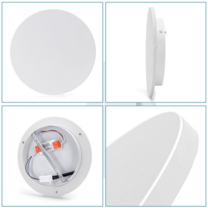 Aigostar - Светодиодный настенный светильник LED/12W/230V 3000K 25 см белый