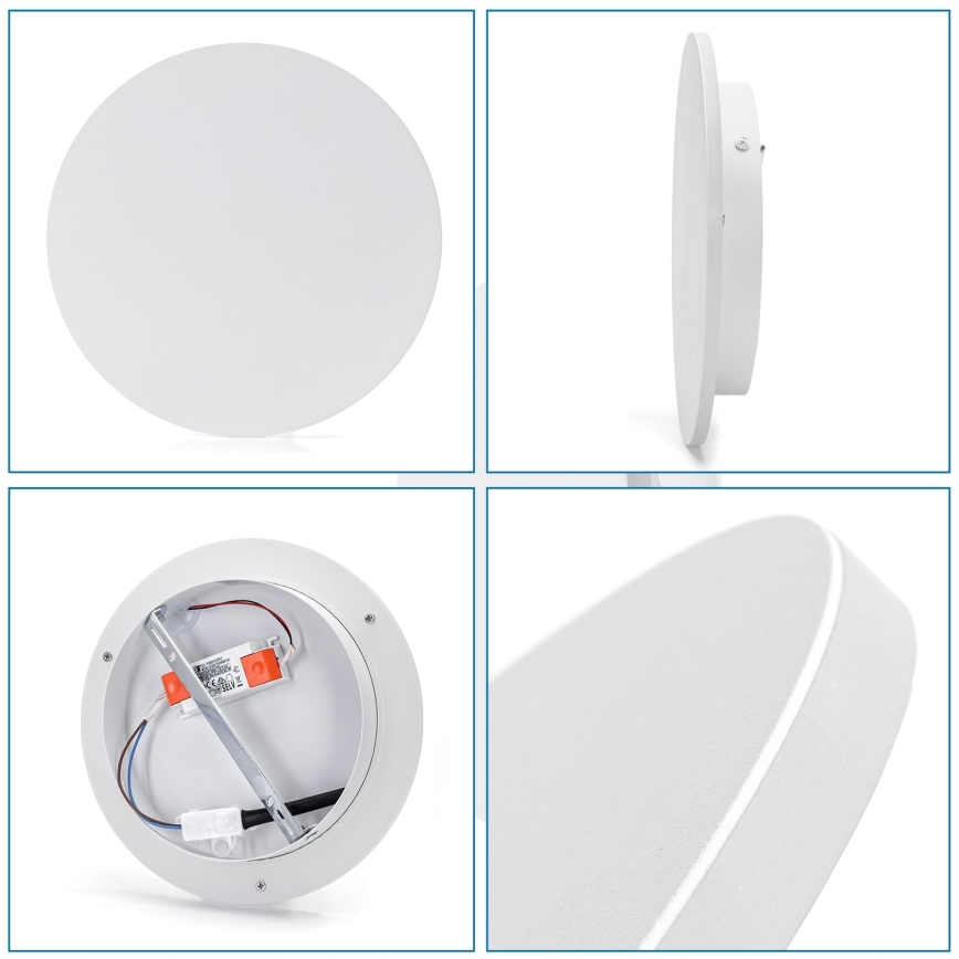Aigostar - Светодиодный настенный светильник LED/12W/230V 3000K 25 см белый