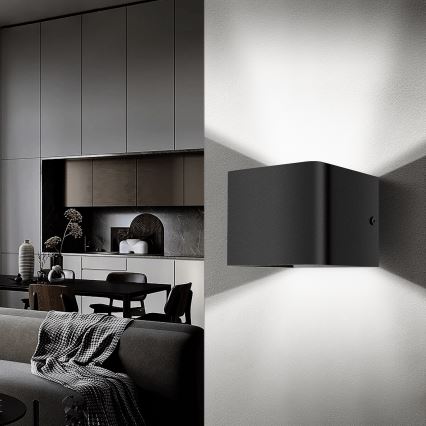 Aigostar - Светодиодный настенный светильник LED/5,5W/230V 10x10 см черный