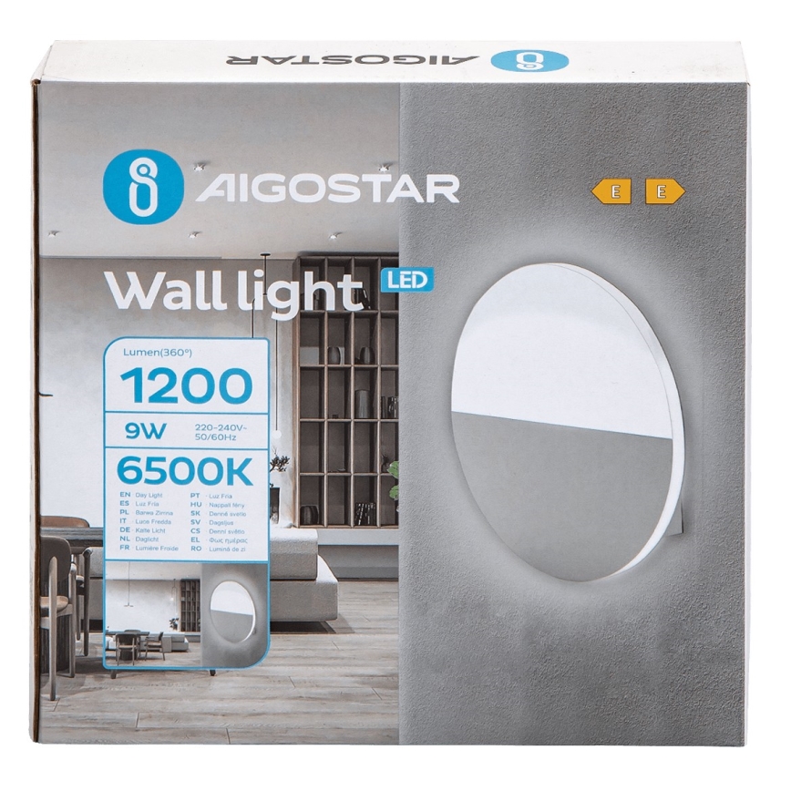 Aigostar - Светодиодный настенный светильник LED/9W/230V 6500K белый