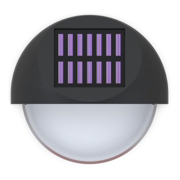 Aigostar - Светодиодный настенный светильник на солнечной батарее LED/1W/1,2V черный 2700K IP44