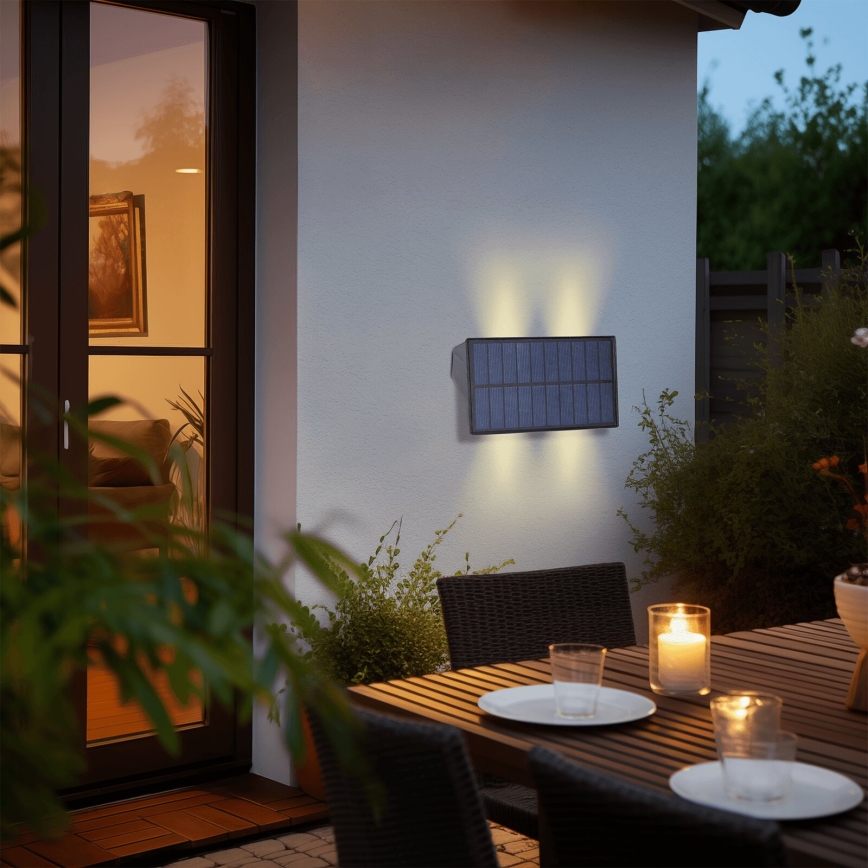 Aigostar - Светодиодный настенный светильник на солнечной батарее LED/4W/5,5V 2700K IP44