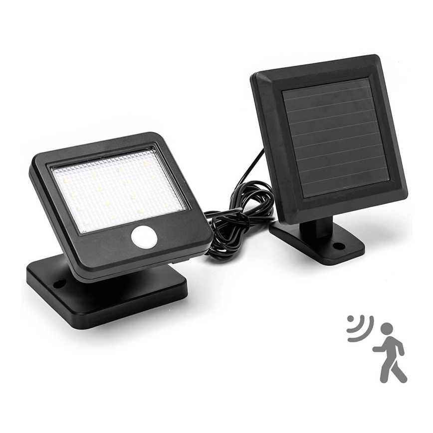 Aigostar - Светодиодный настенный светильник на солнечной батарее с датчиком LED/0,64W/3,7V 600 mAh 6500K IP44