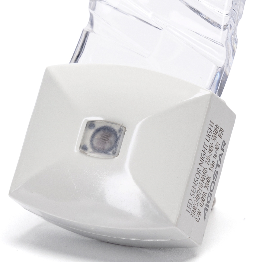 Aigostar - Светодиодный ночник с датчиком освещенности LED/0,2W/230V 3000K