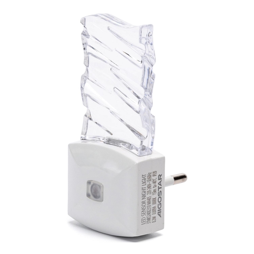 Aigostar - Светодиодный ночник с датчиком освещенности LED/0,2W/230V 6500K