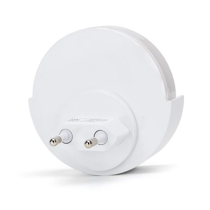 Aigostar - Светодиодный ночник с датчиком освещенности LED/1W/230V 6500K круглый