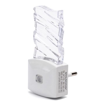Aigostar - Светодиодный ночник с датчиком освещенности LED/0,2W/230V 3000K