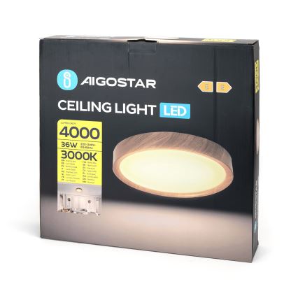 Aigostar - Светодиодный потолочный светильник LED/36W/230V 3000K диаметр 48,1 см