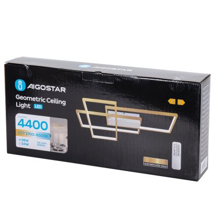 Aigostar - Светодиодный потолочный светильник с регулированием яркости LED/38W/230V 2700-6500K + дистанционное управление