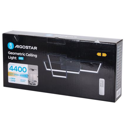 Aigostar - Светодиодный потолочный светильник с регулированием яркости LED/38W/230V 2700-6500K + дистанционное управление