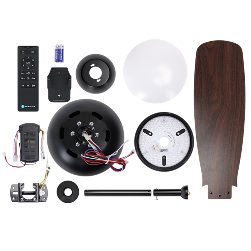 Aigostar - Светодиодный потолочный вентилятор с регулированием яркости LED/24W/230V 2700-6500K 106,6 см + дистанционное управление