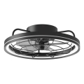 Aigostar - Светодиодный потолочный вентилятор с регулированием яркости LED/40W/230V 2700-6500K диаметр 48 см + дистанционное управление черный