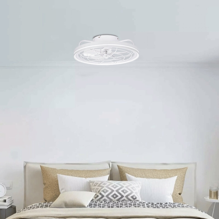 Aigostar - Светодиодный потолочный вентилятор с регулированием яркости LED/40W/230V 2700-6500K диаметр 48 см + дистанционное управление белый