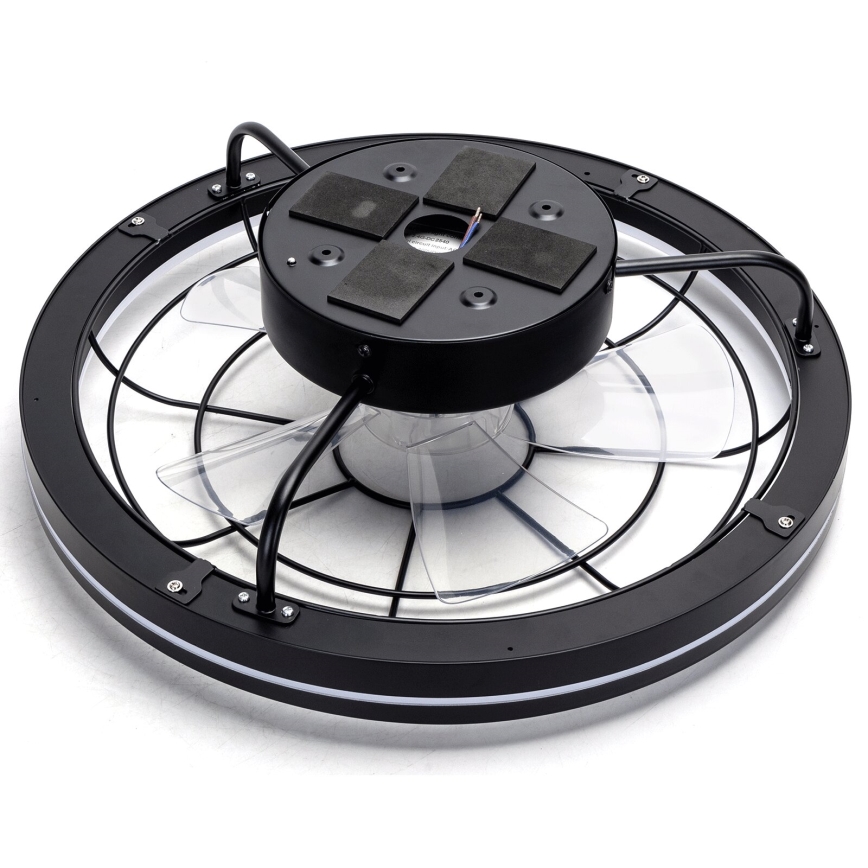 Aigostar - Светодиодный потолочный вентилятор с регулированием яркости LED/40W/230V 2700-6500K диаметр 48 см + дистанционное управление черный