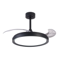 Aigostar - Светодиодный потолочный вентилятор с регулированием яркости LED/50W/230V 2700-6500K 106 см черный + дистанционное управление