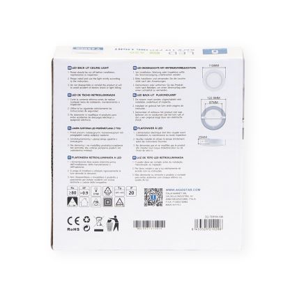 Aigostar - Светодиодный припотолочный светильник LED/6W/230V диаметр 12,3 см 3000K белый