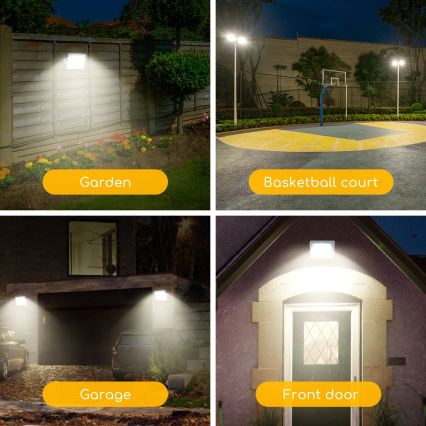 Aigostar - Светодиодный прожектор LED/100W/230V серый 4000K IP65